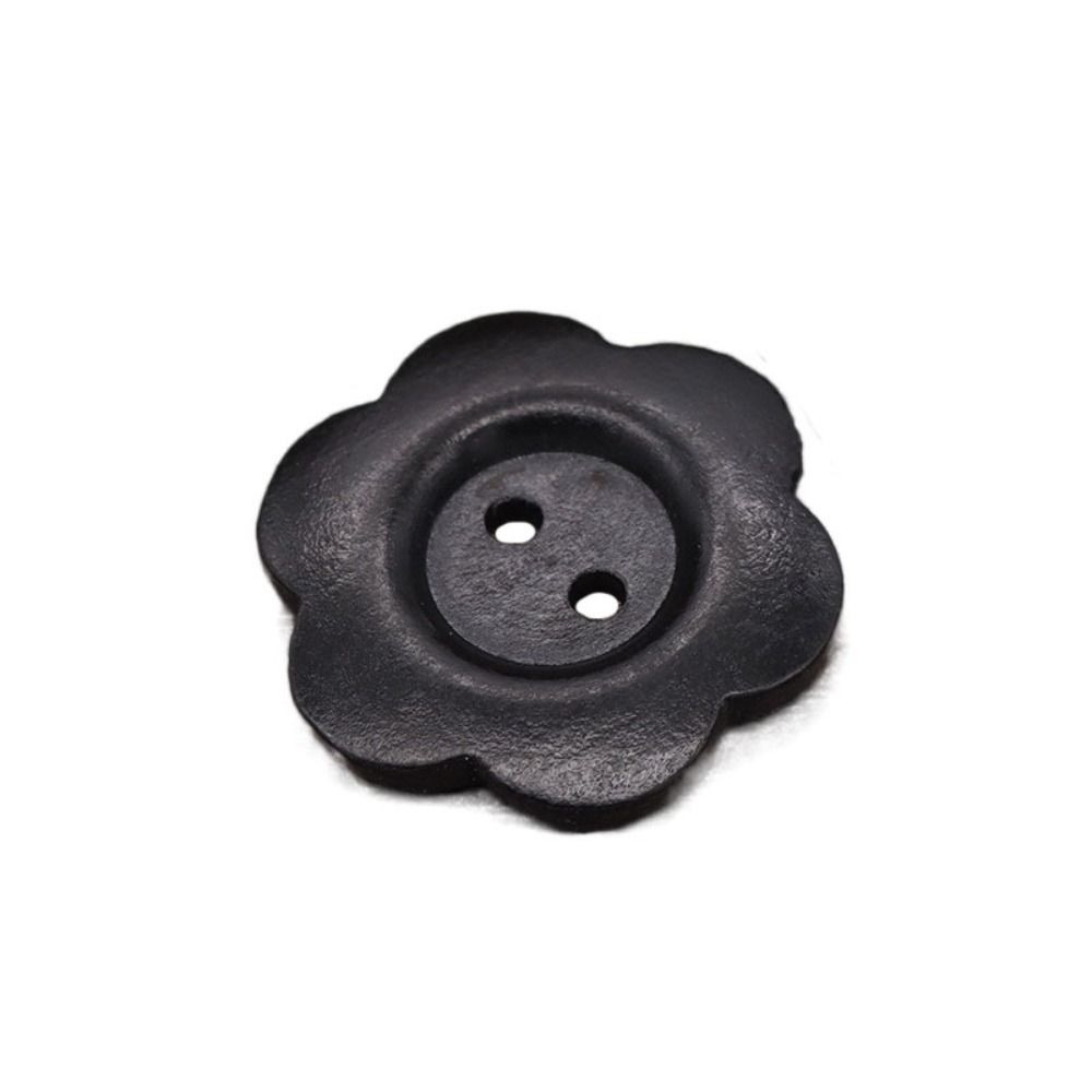 50PCS Round Clothing Button Flower Shaped Sewing Button Overcoat Wood Buttons  Clothing Sewing