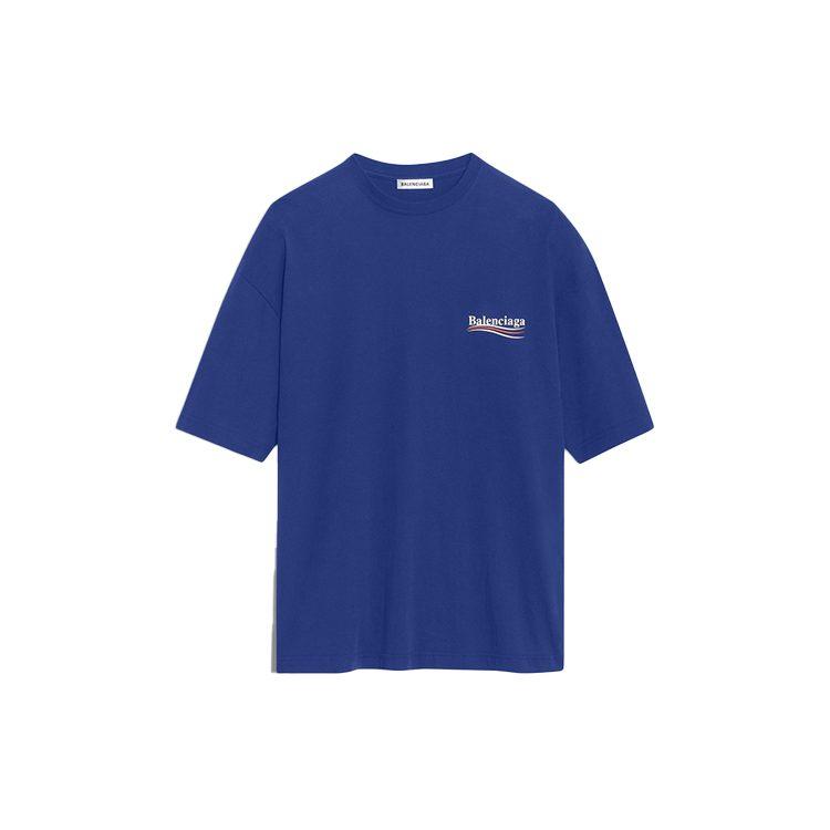 Balenciaga T Shirt Loose Fit Women's Royal Blue 518213TAV444540