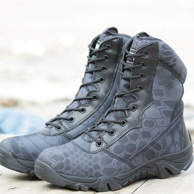 Trekking Hiking Outdoor Shoes Men Camo Waterproof Climbing Camping Sport Sneakers Military Tactical Army Boots