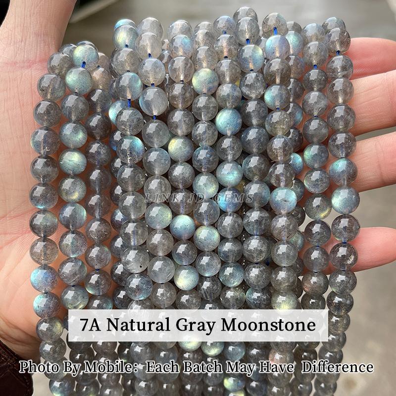 Natural Blue Flash Moonstone Beads High Quality Round Loose Spacer Gemstone For Jewelry Making Diy Bracelet Necklace Accessories