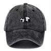 Baseball Cap Vintage Distressed Unisex Corduroy Dad Hats Panda Embroidery Washed Cotton Casual Outdoor Sports Snapback Sun Hat