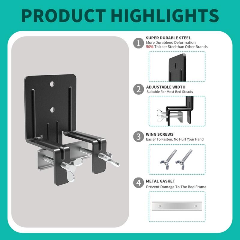 2 шт. Нескользящий фиксатор матраса для металлического каркаса, Регулируемые нескользящие прокладки для матраса, Фиксатор матраса, Прочный