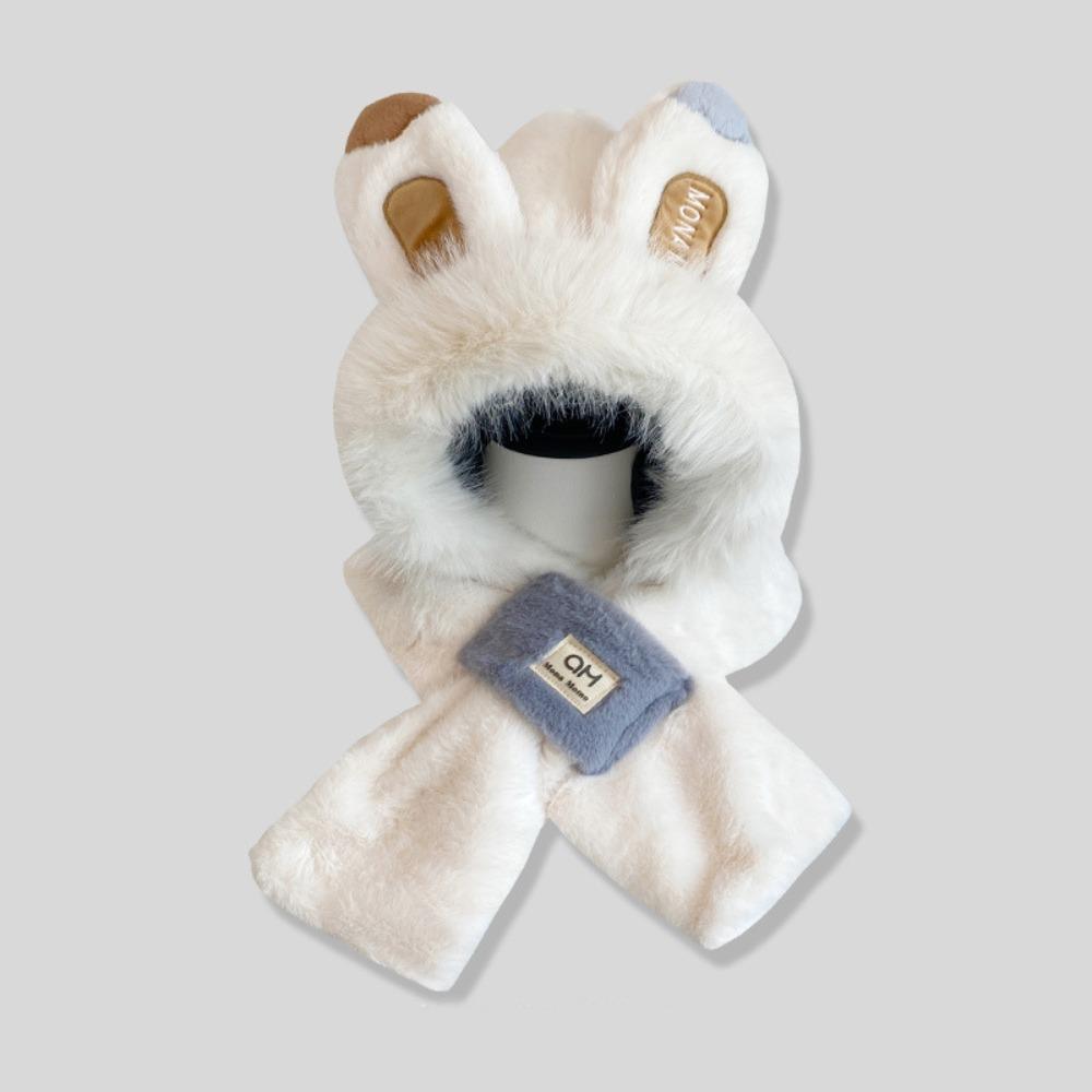 Ear Protection Winter Beanie Winter Fluffy Hat Leisure Bib Scarf Hat  Cycling