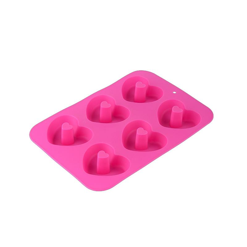 

1 шт. Силиконовая форма для торта в форме сердца с антипригарным покрытием, форма для выпечки розовый