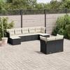 VidaXL Garden Lounge Set with Cushions 9 Pcs, Patio Sofas, Patio Furniture Set, Outdoor Furniture, Black 3250145