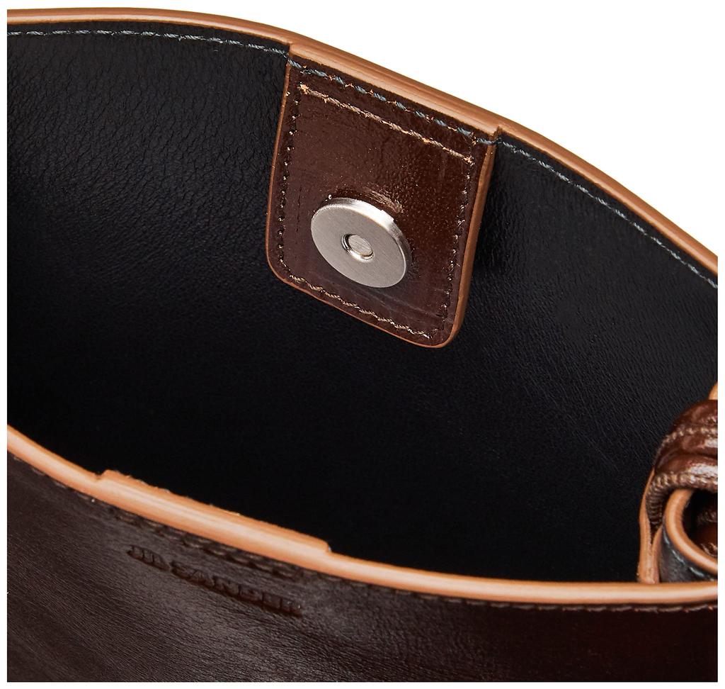 Jil Sander Tangle Small Shoulder Brown Coffee Bag, 853173MUB69099N, Men's, [Used]