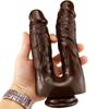 Zwei-zinkiger Simulations-Dildo Anal-Plug Masturbationsgerät Weiblicher Hinterhof Anal-Plug Dildo Erwachsenenprodukte