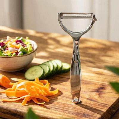 Multifunctionele Schilmes, Zinklegering Groente- en Fruit Snijder voor Aardappelen Appels, Ergonomische Keuken Schraper met Ophanggat