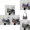 Ethnic Style Women's Small Bag 2024 Summer New Casual Bag Hand-held Lady Single Shoulder Underarm Lady Small Square Bag Black Deep Blue Floral Purple