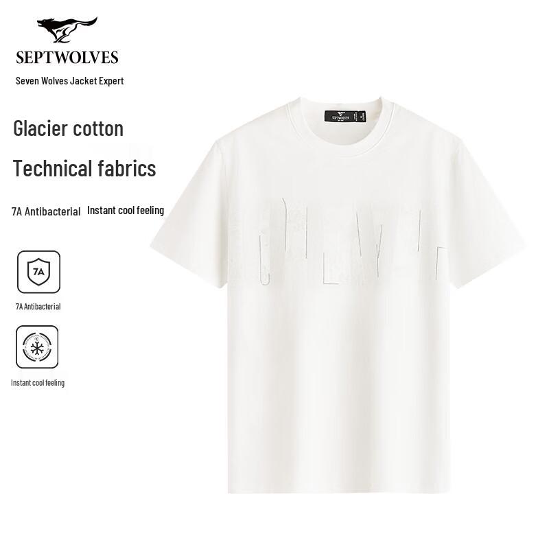 Septwolves Men s Cooling Round Neck Short Sleeve T-Shirt 180/96A