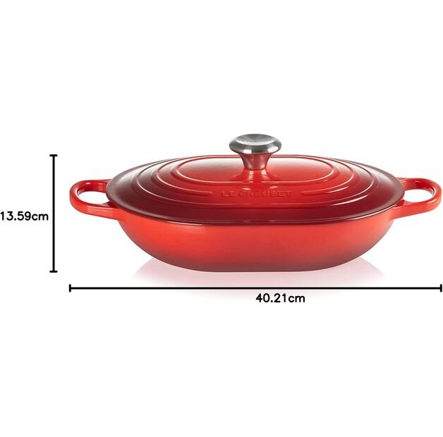 Жаровня Le Creuset Signature продолговатая вишнево-красная 3,4 л (21112310602430)