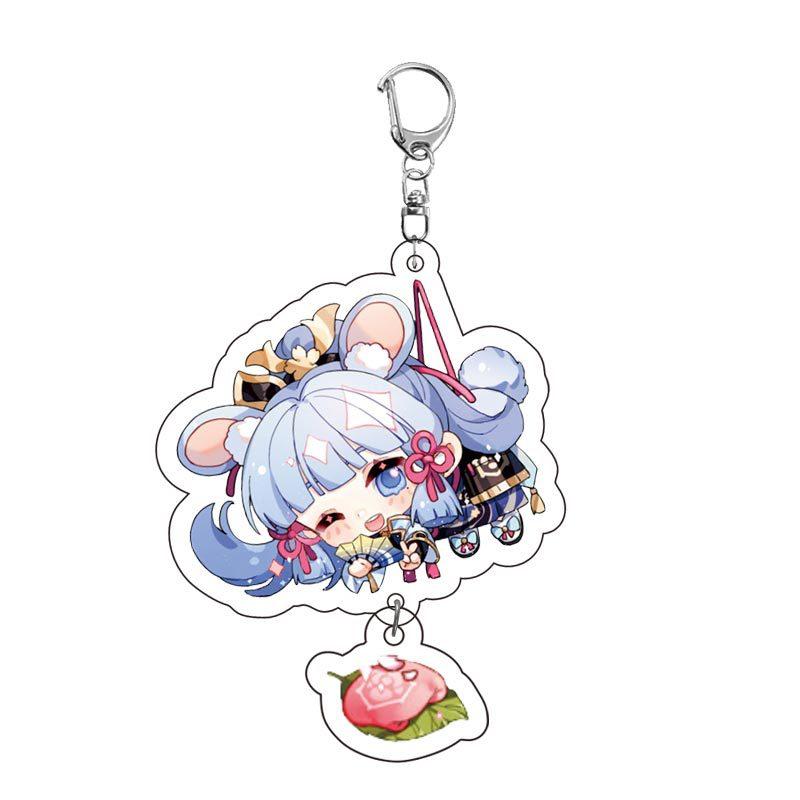 Game Keychains Acrylic Figure School Bag Keychian Holder Key Ring For Children Girl Men Accessories
