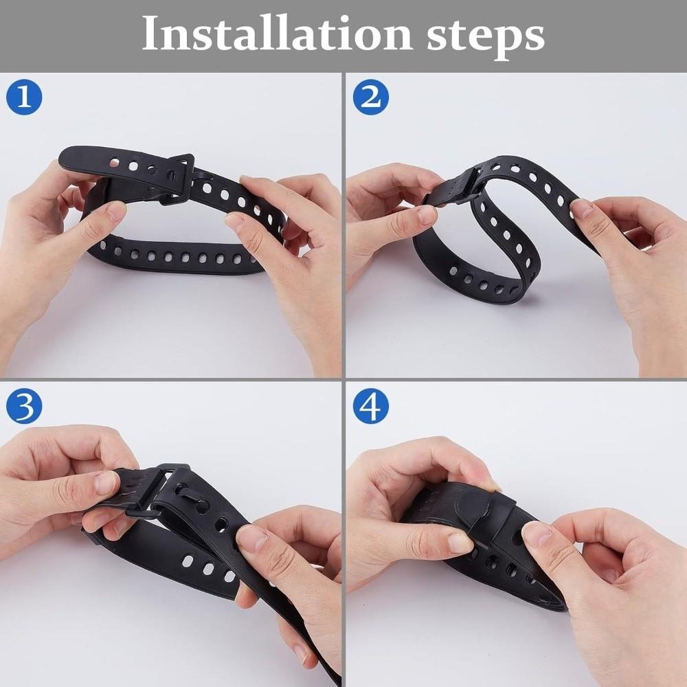 Belt Buckle Rubber Tension Strap Reusable Adjustable Cargo Tie-Down Strap 35/45/55cm Quick Release Tool Multifunctional Strap