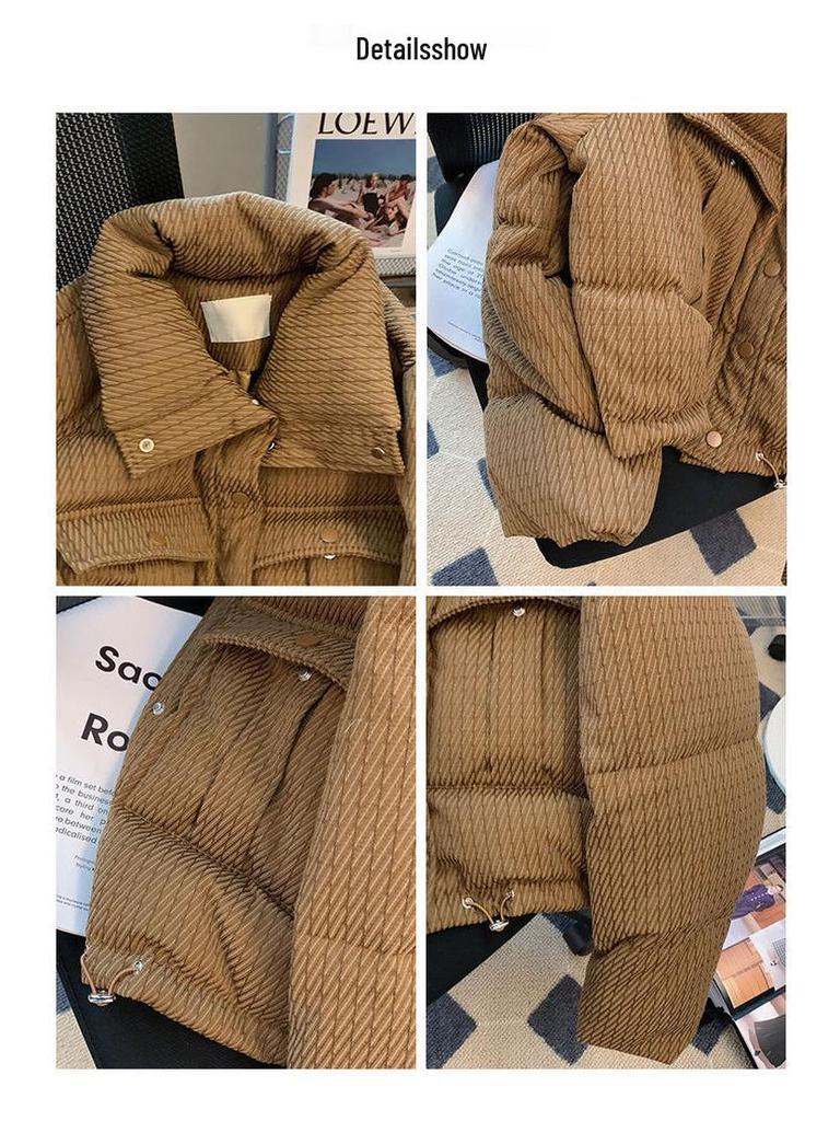 Women's 2023 Winter Cotton-Padded Short Jacket - Warm, Thick Stand-Up Collar, Trendy Versatile Design