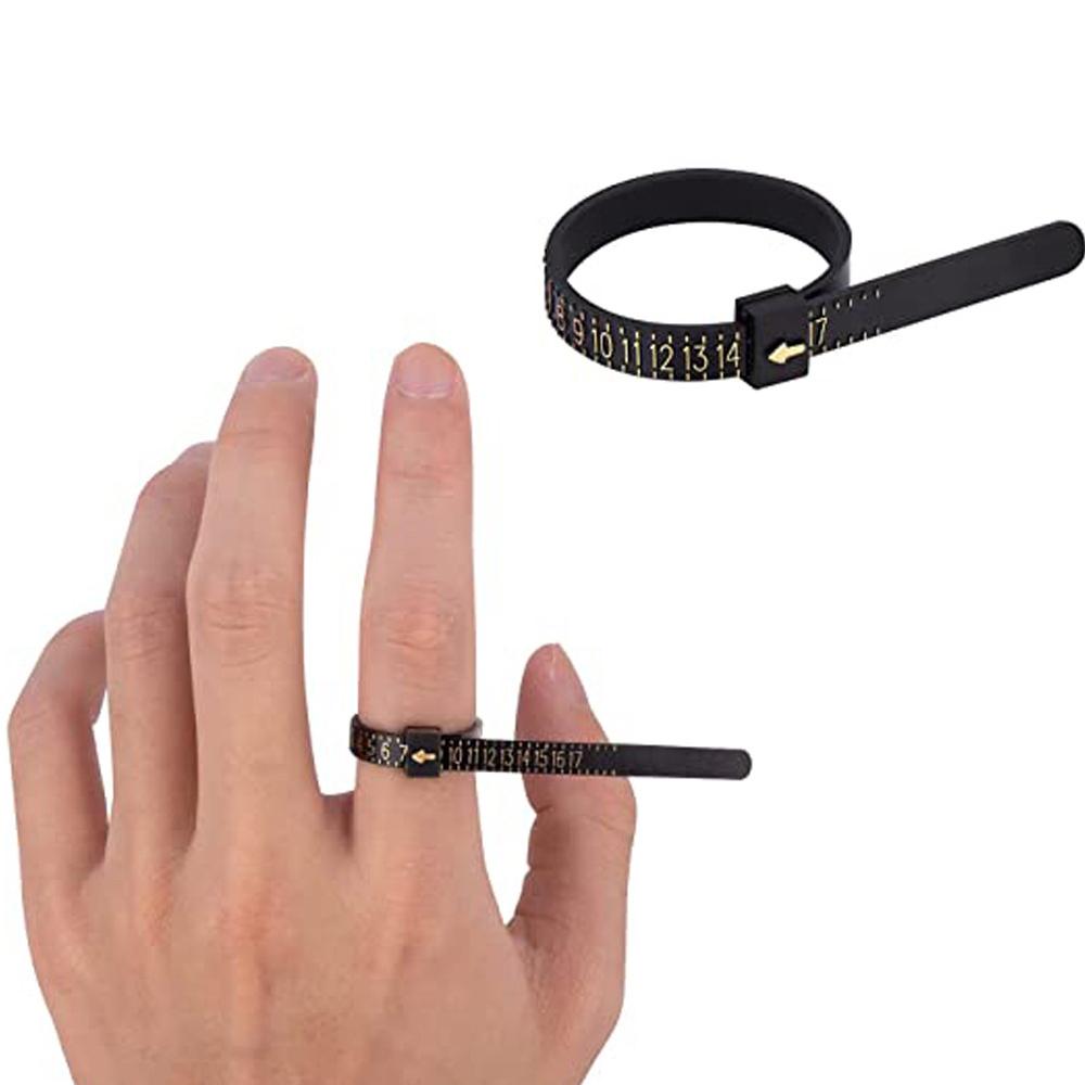 High Quality 4PCS Plastic Ring Sizer Measuring Tool Kit