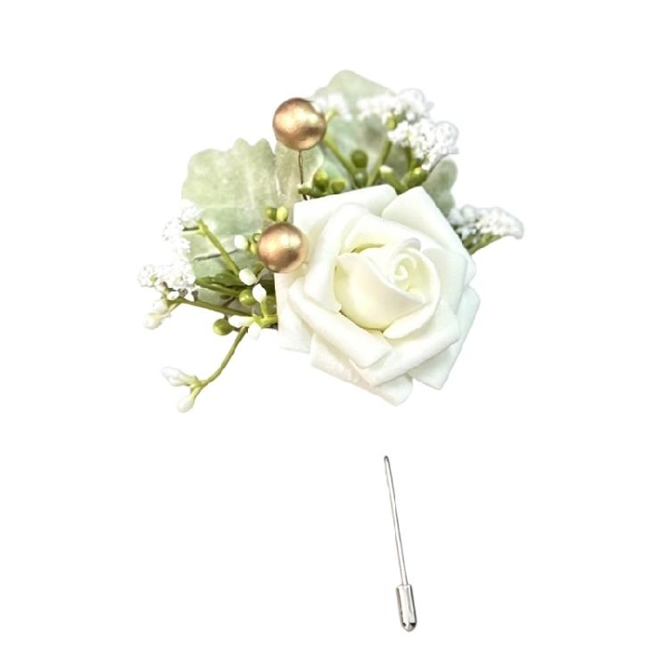 Beautiful Silk Flower Boutonniere Chest Flower For Weddings Parties And Formal Event Gatherings Dressingup Accessory