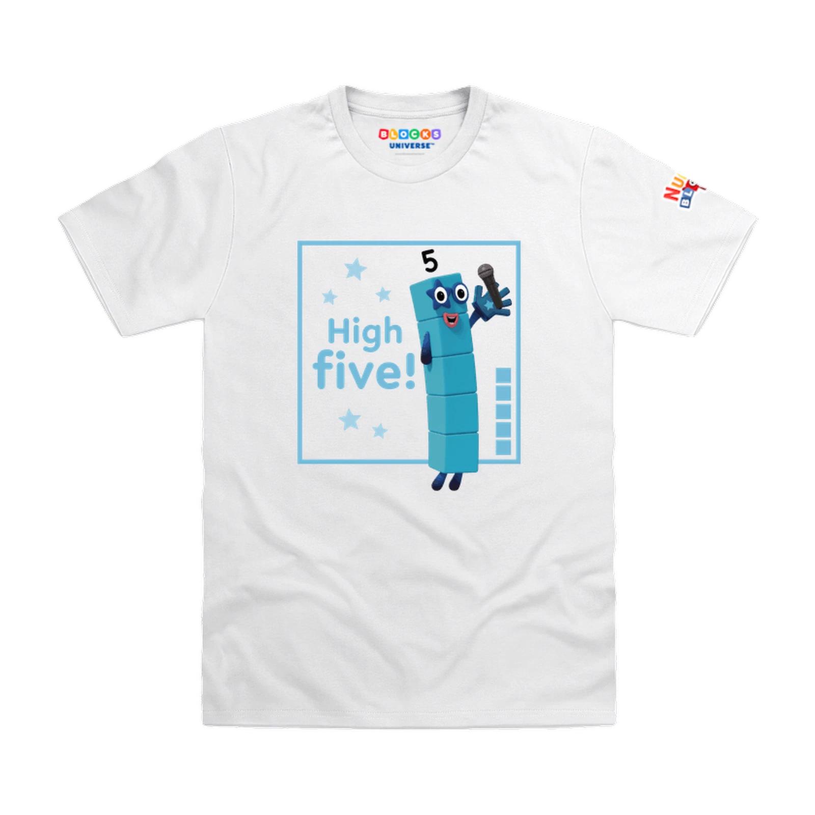 Officially Licensed Numberblocks Five - High Five! Kids T-Shirt 100