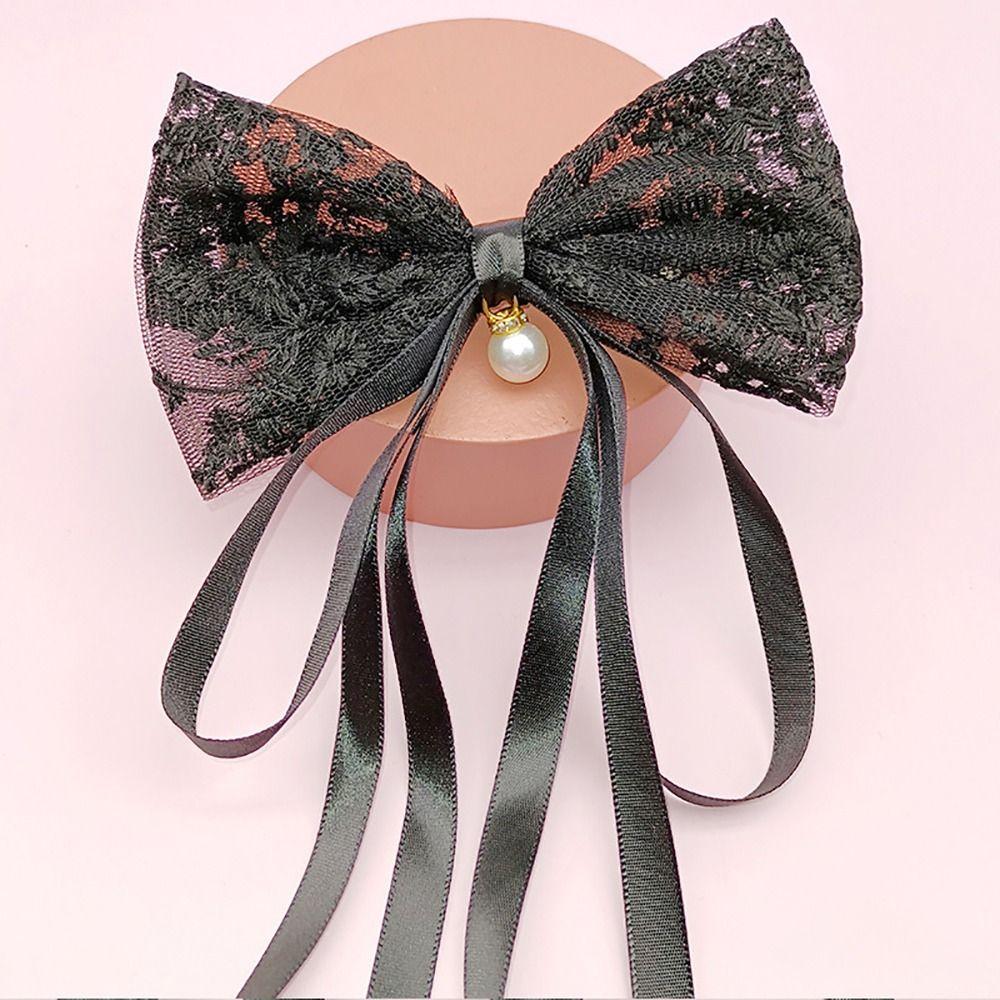 Korean Style Bowknot Hair Clips Lace Girls Headwear Elegant Bowknot Barrette  Girls