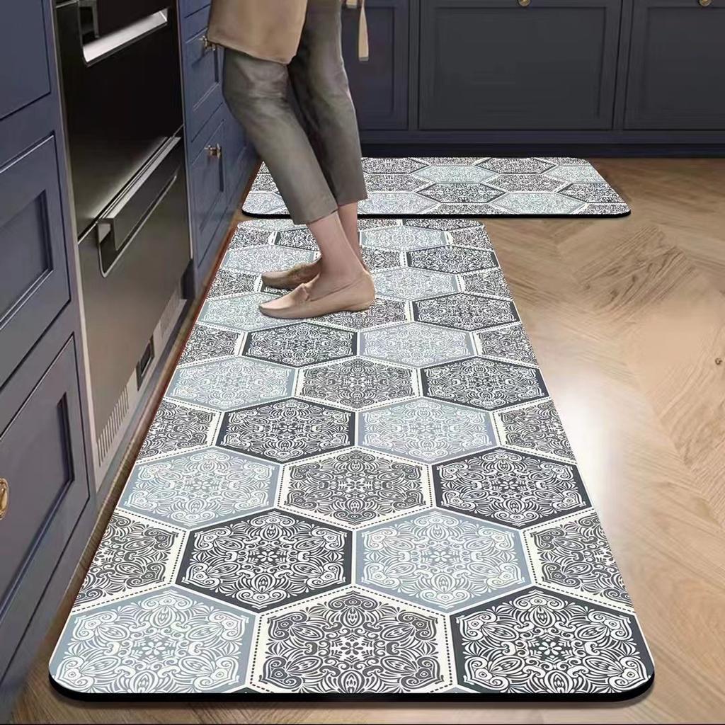 American Retro Kitchen Mat, Soft and Non-slip Entrance Door Mat, Corridor and Laundry Room Carpet, Home Decoration