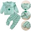 2-piece Baby Girl Clothes Newborn Outfits Cute Long Sleeve Ruffle Tops Print Pants Sets Infant Toddler Pajamas Set for Girls
