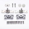 1 Pair Sliding Door Track Rail Hanging Rail Glass Door Guide Mute Push And Pull Hanging Wheels Wooden Doors Hanging Rails Pulley