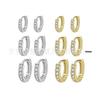 Diamond Circle Coil Earrings in Gold & Silver for Women