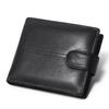 European and American Men's Genuine Leather RFID Anti-Theft Wallet - Short, Stylish, Anti-Magnetic Coin Purse & Money Clip