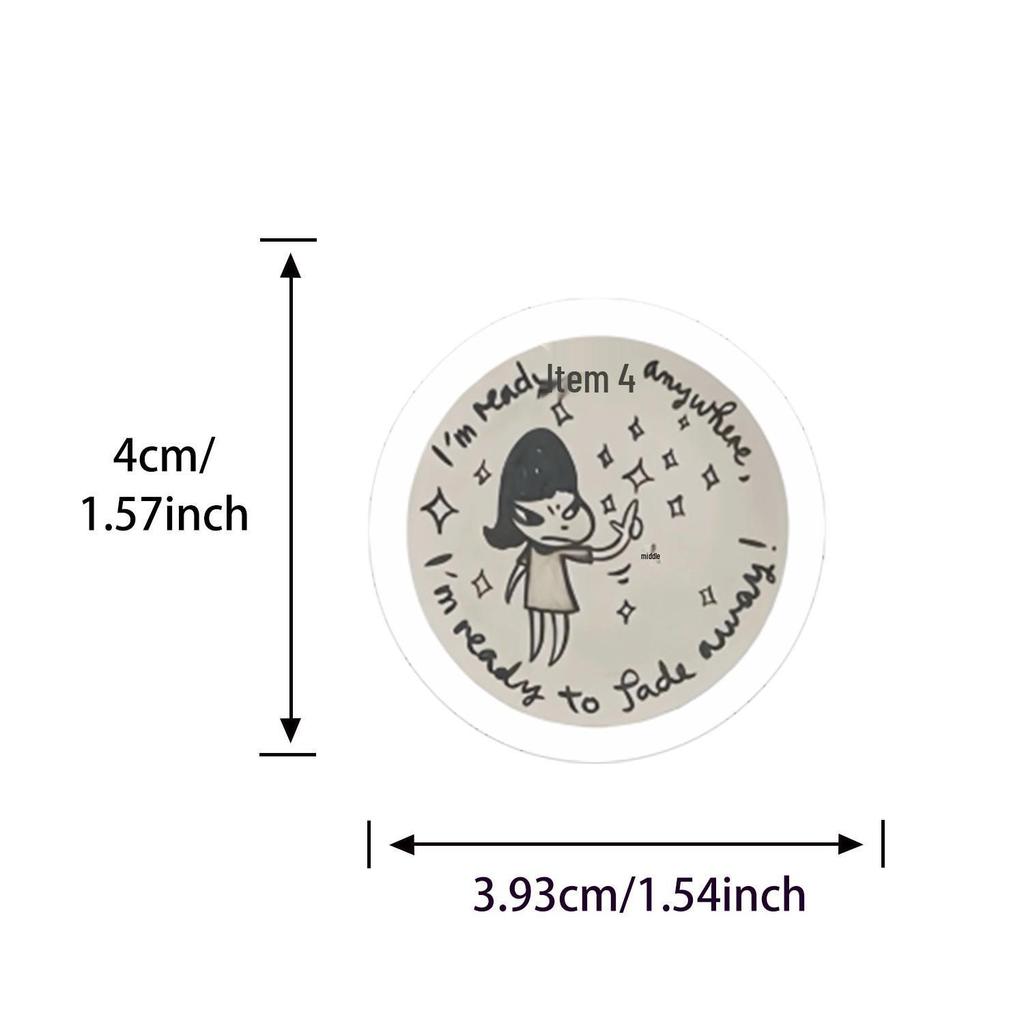Yoshitomo Nara Cartoon Stickers: 73 Cute, Creative Designs for Notebooks, Planners, Suitcases, and Stationery.