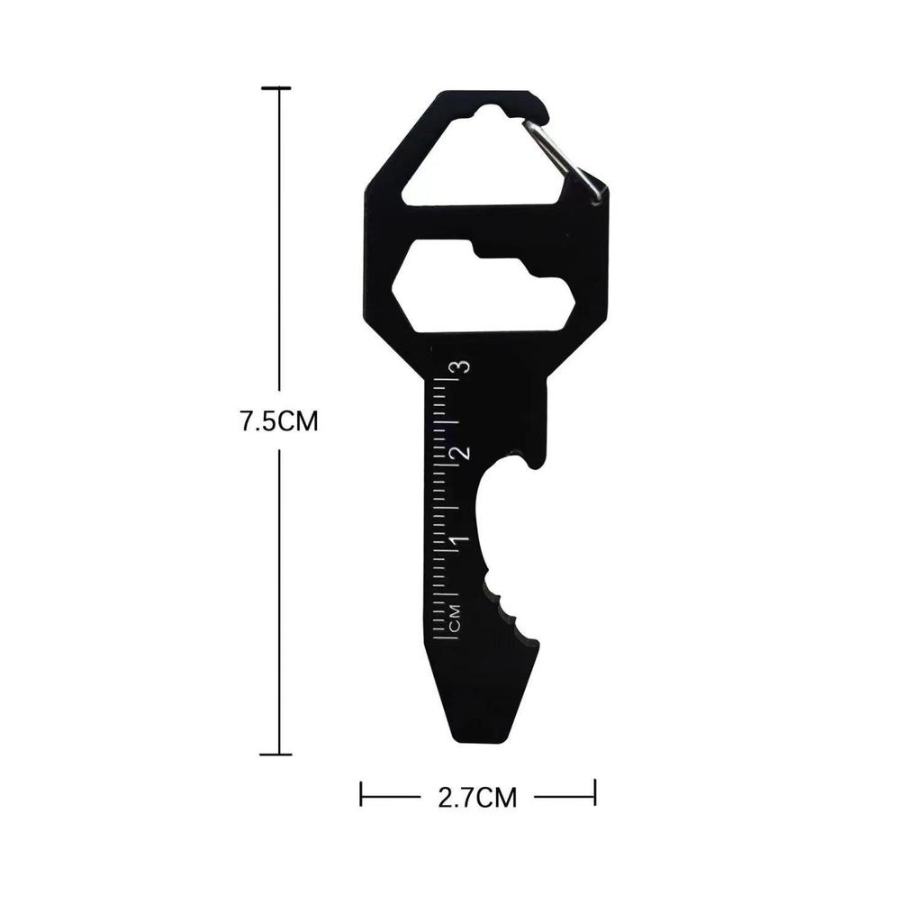 Portable Stainless Steel Keychain Bottle Opener - Outdoor Multifunctional Gift with Laser Engraving