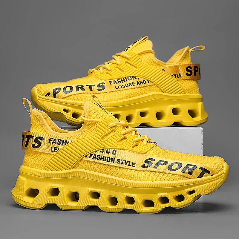 Fashion Men's Running Shoes Breathable Lightweight Height Increase Non Slip Comfortable Outdoor Sports Sneakers for Men Tenis Masculino