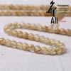Golden Rutilated Quartz Crystal Beads for DIY Jewelry Accessories