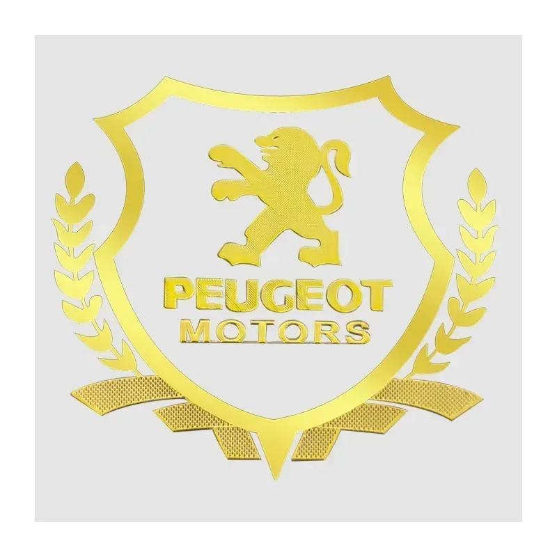 

Car Badge Body Side Metal 3D Emblem Ears of Wheat Sticker Decal Auto Exterior Accessories For Peugeot 3008 5008 208 407 406 307 золотой