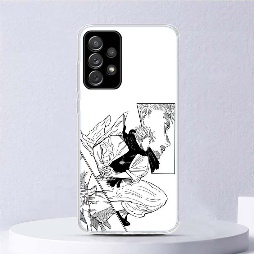 Black White Kaisen J-Jujutsu Soft Case For Samsung Galaxy A16 A15 A14 A13 A56 A55 A54 A53 Phone Cover A26 A36 A25 A35 A24 A34 A2