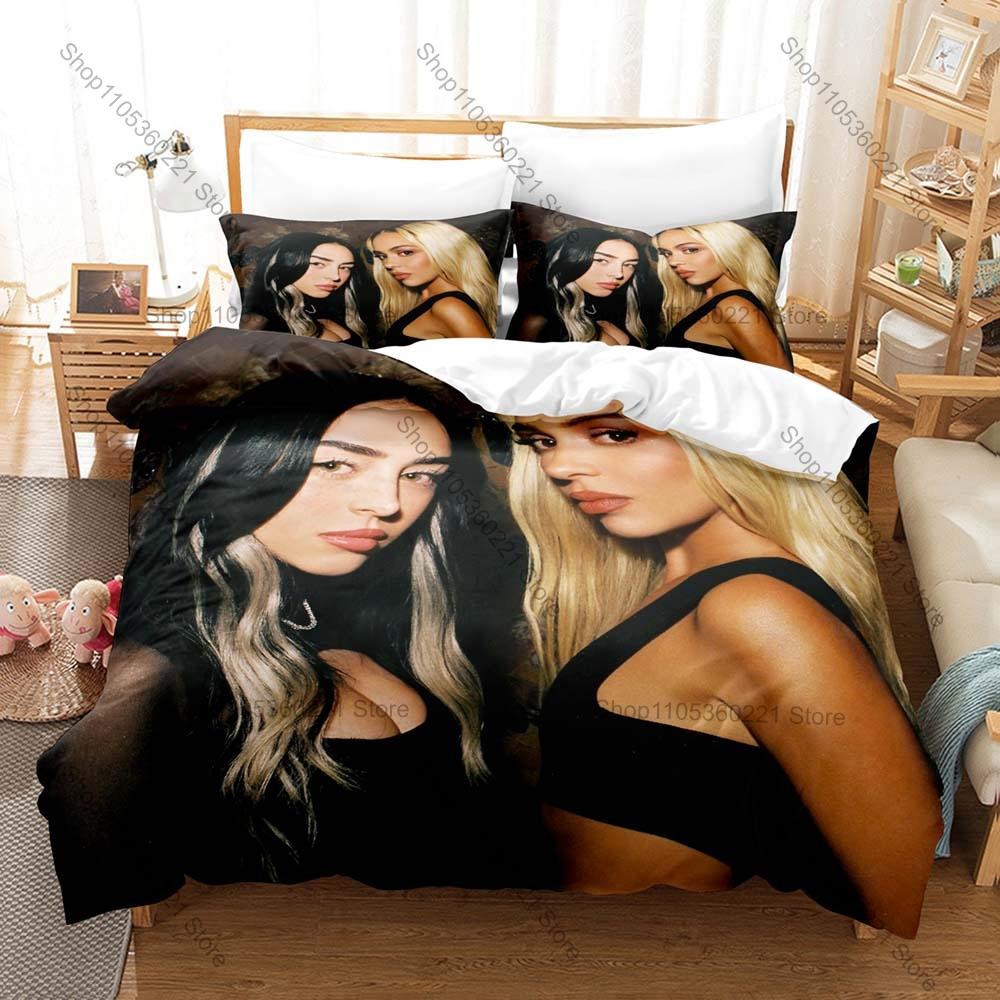 Latin Trap Style Duvet Cover + 2 Pillowcases, Nicki Nicole Printed Bedding Set Soft Material Bedroom Ornament & Holiday Birthday