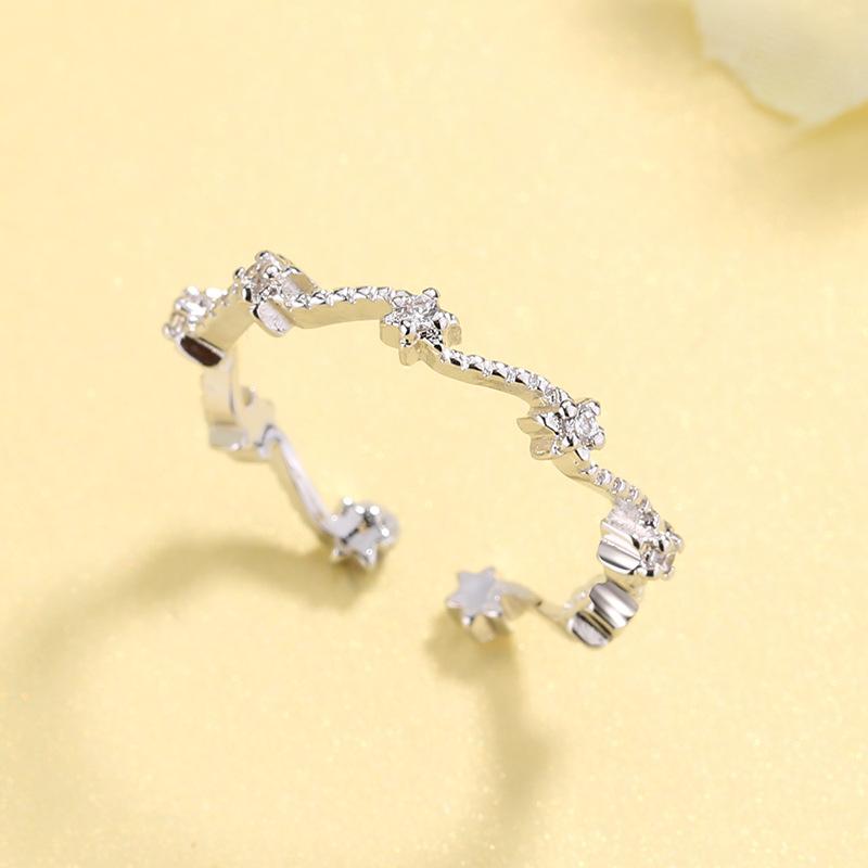 Lindon Classic Copper Alloy Zircon Ring Ladies Jewelry Wedding Promise Party Gift