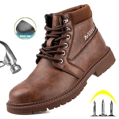 Security Boots Safety Shoes Men Work Shoes With Steel Toe Indestructible Anti Smashing And Anti Piercing Boots Waterproof