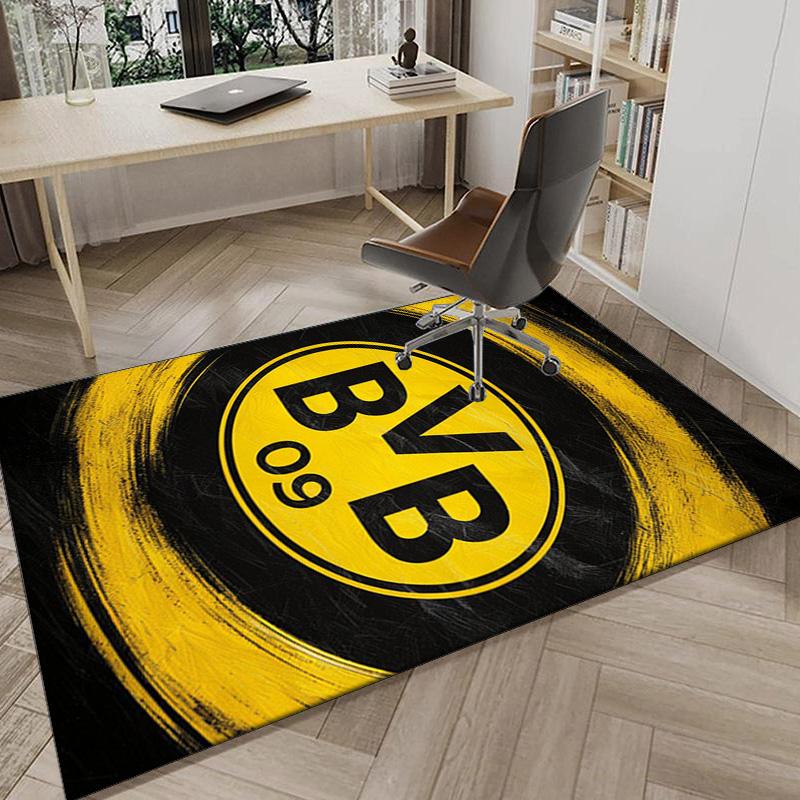 Borussia dortmund Area Rug for Office, Chair Rug, Decorative Carpet Livingroom Mat, Large Size Fan gifts Christmas gifts