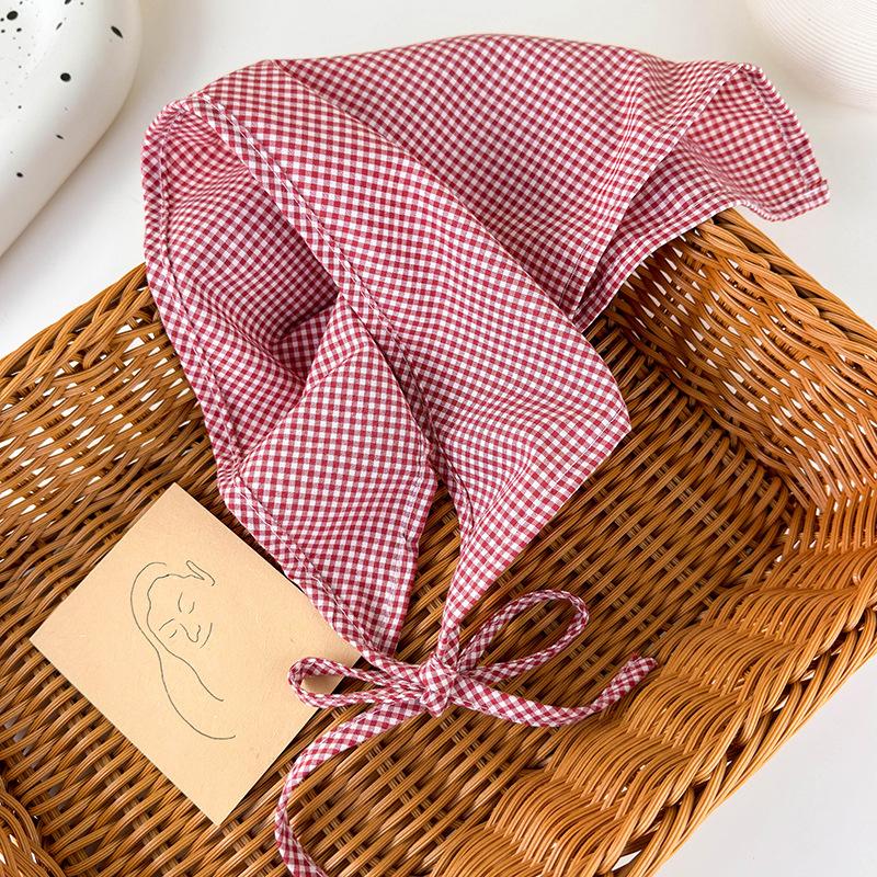 

Striped Hair Scarf Bohemia Bandana Hair Band Retro Triangle Scarf Kerchief Women Girl Travel Photo Headscarf Accessories червоний