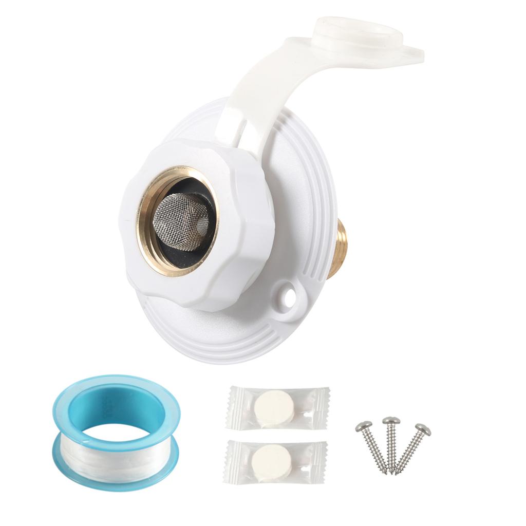 Leak Resistant Motorhomes Trailer City Water Inlet Flange With Brass Valves Secure Connection Fit for Hasslefree Filling