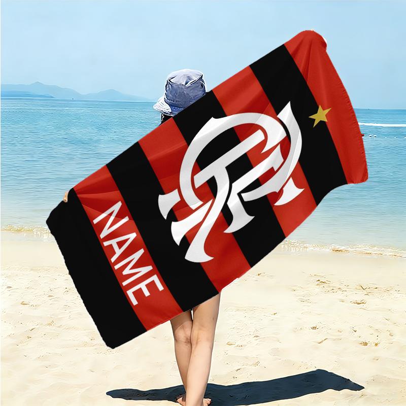 Personalized "Flamengo Fan Gear" Beach Towel Microfiber Beach Towel Thin Absorbent for Beach Swimming Yoga Bath Sports. 0910181
