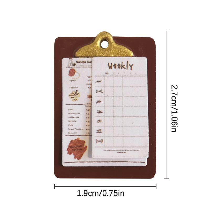 1/12 Dollhouse Mini Menu Board Model Dollhouse Restaurant Decoration Toys Micro Scene Decor Accessories Pretend Play Toys