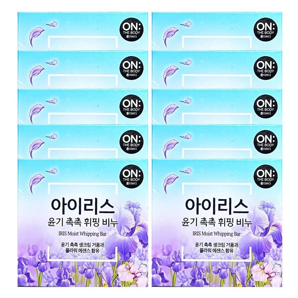

ON THE BODY Moisturizing Fresh Cream Foam Facial Soap 90g x 10 Packs / Iris Scent