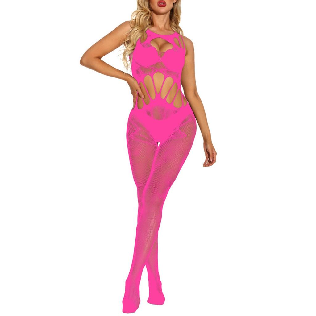 Ladies Sexy Lingerie Multicolor Lace Hollow Out Bag Hip Big Elastic Mesh Suit