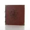 DIY Scrapbook Album, Faux Leather Black Card Photo Album with Ring Binding, Memory Book for Journaling, Retro Scrapbook Gift