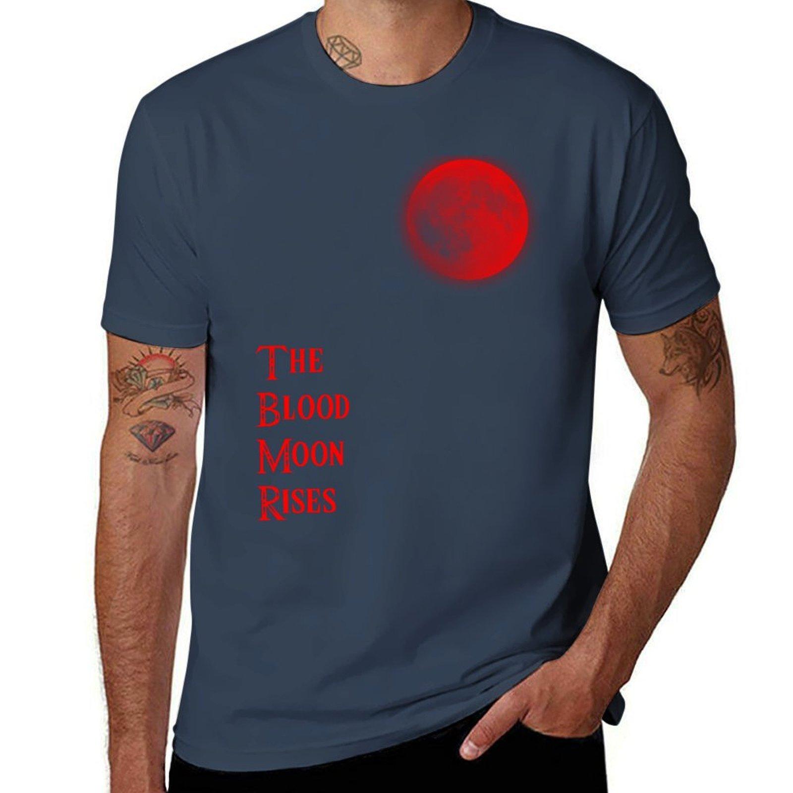 Blood Moon TShirt Basic Solid Color Short Sleeve TShirt S