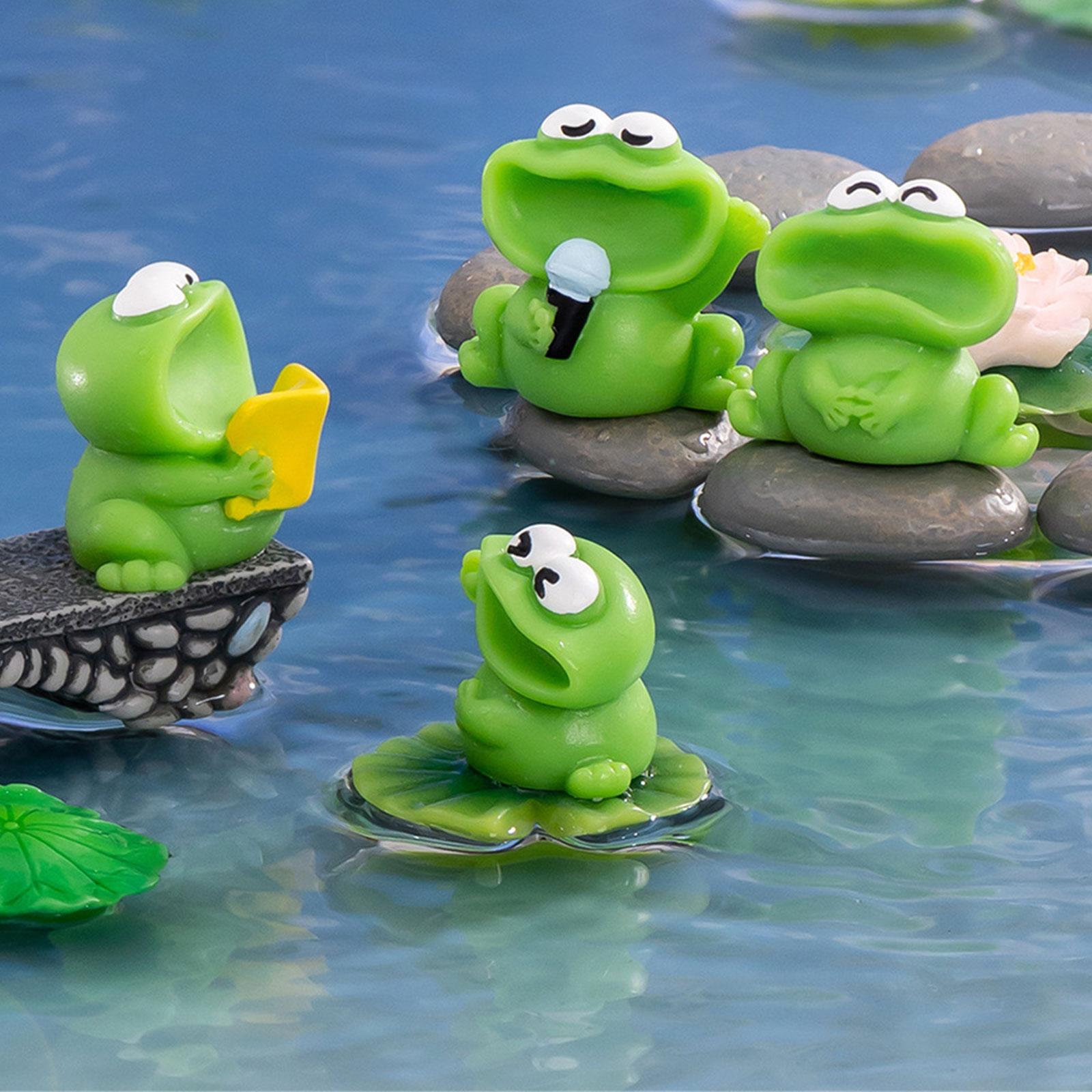 5 шт. мультяшные большие хоры с ртом лягушки миниатюрные фигурки смоляные статуи — фото 7
