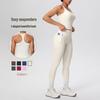 Cross-Strap Racerback Yoga Fitness Set with Hip-Lifting Pants