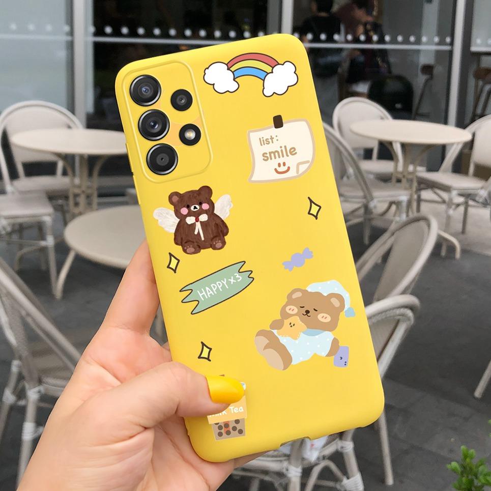 For Samsung Galaxy M32 M33 M13 M23 M12 M53 Phone Case Back Cover Dinosaur Bear Cartoon Child Fundas For Samsung M13 M23 M33 5G