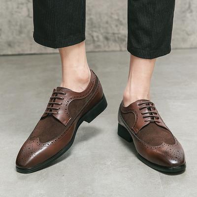 Chaussures Derby Rétro en Cuir Brogue pour Homme Chaussures de Ville Formelles pour le Bureau et les Affaires Chaussures de Smoking pour Mariage et Blazers Chaussures Saddle Grandes Tailles