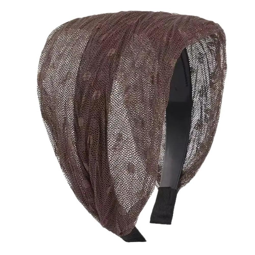 Non Slip Wide Side Hair Hoop Elastic Women Lace Hairbands for Wash Face Use